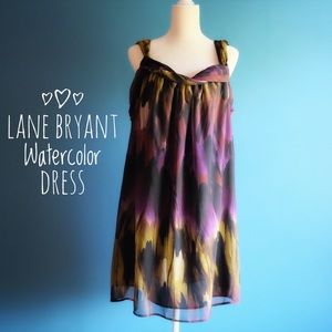 {Lane Bryant} Watercolor Dress